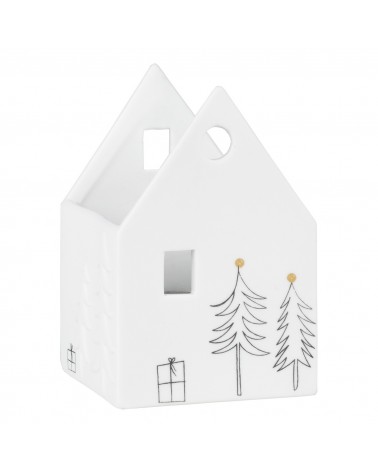 Maison photophore - bonhomme de neige - Rader