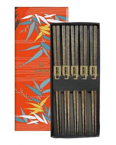 Coffret 5 baguettes - Tokyo Design - Dark Brown ref 4813