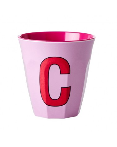 Gobelet Mélamine - Rice - Pink alphabet - C