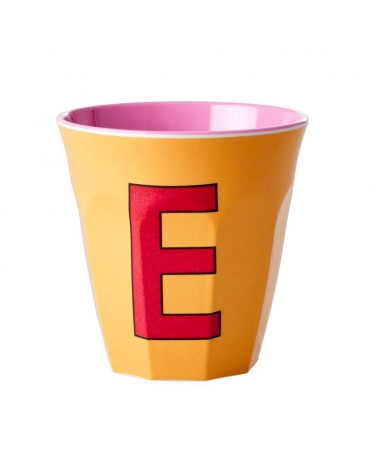 Gobelet Mélamine - Rice - Pink alphabet - E