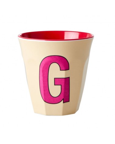 Gobelet Mélamine - Rice - Pink alphabet - G