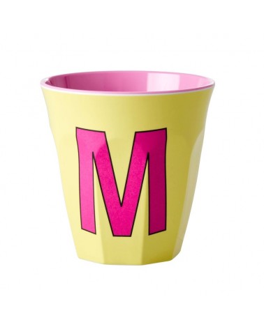 Gobelet Mélamine - Rice - Pink alphabet - M