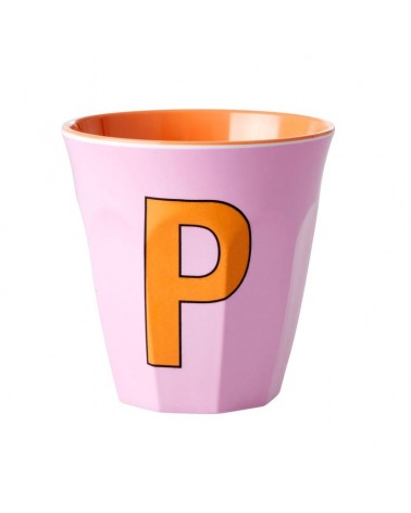 Gobelet Mélamine - Rice - Pink alphabet - P