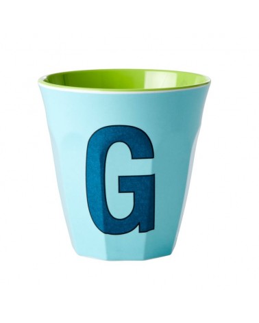 Gobelet Mélamine - Rice - Blue alphabet - G