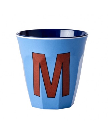 Gobelet Mélamine - Rice - Blue alphabet - M