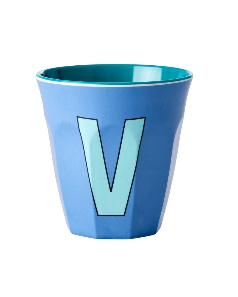 Gobelet Mélamine - Rice - Blue alphabet - V