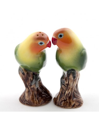 Salière et poivrière - Love bird - Inséparables - quail