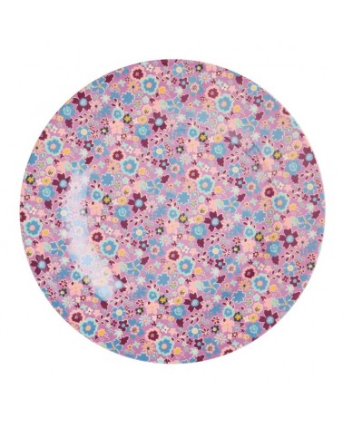 MELRP-FAFLLA Assiette plate 25cm - Mélamine - Rice - Lavender Fall floral print