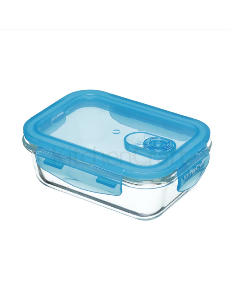 Acheter un tupperware en verre KitchenCraft avec un couvercle bleu