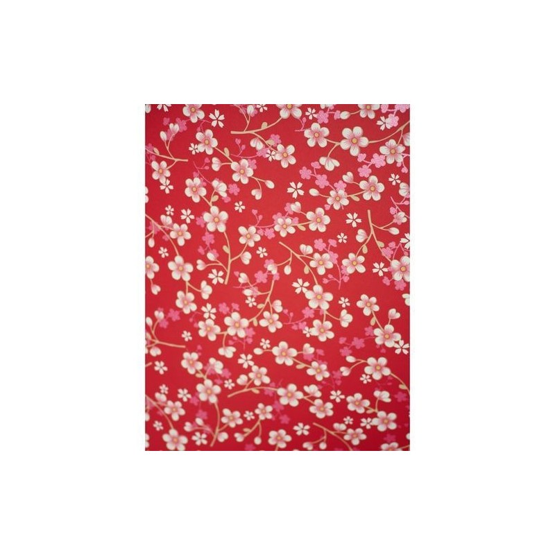 Papier peint Pip Studio Cherry Blossom - Rouge - ref 313027
