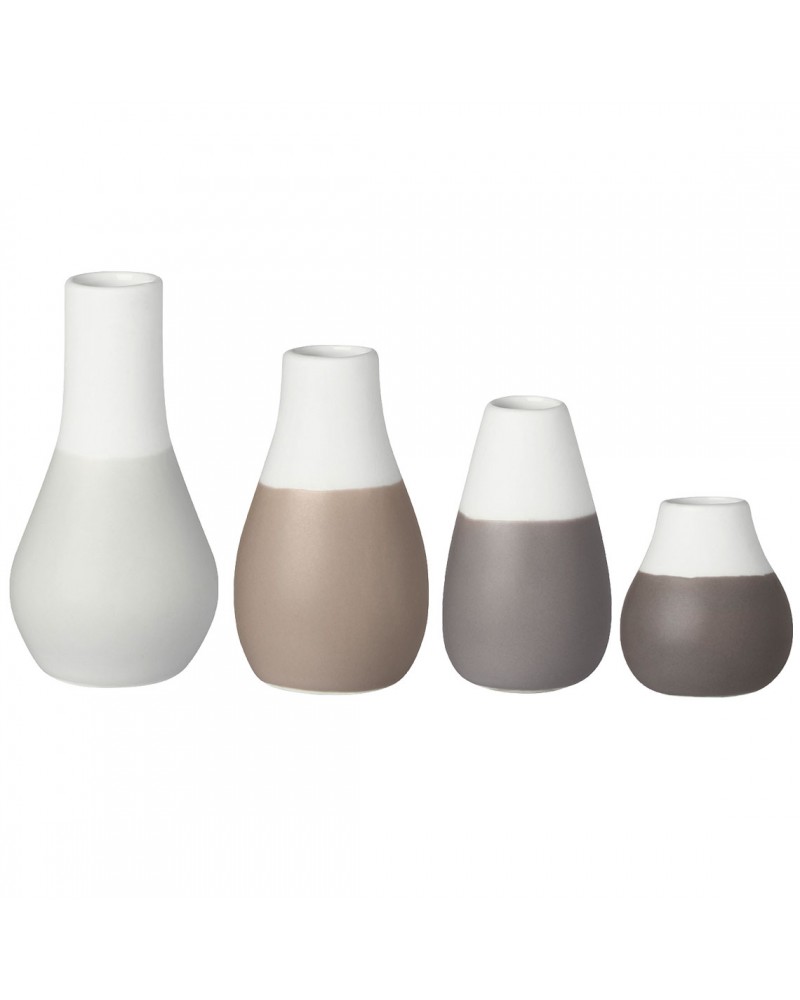 Ensemble de 4 petits vases - Rader - Grey