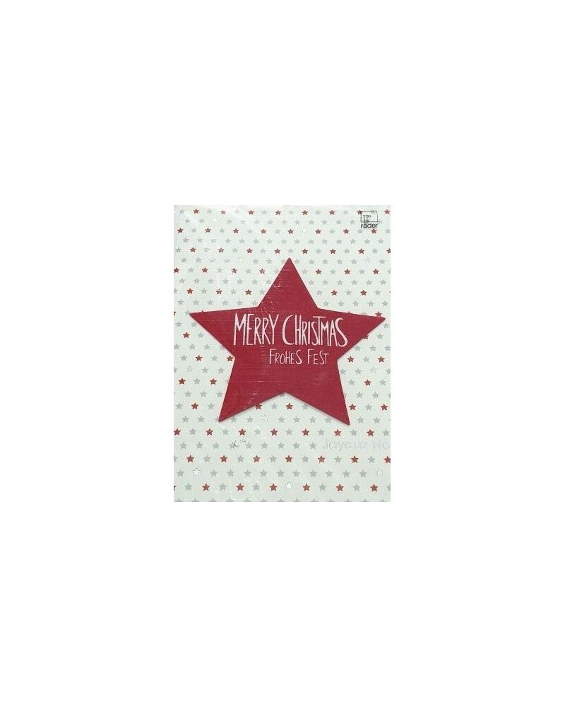 Carte de Noël - Etoile rouge - Merry Christmas - Rader