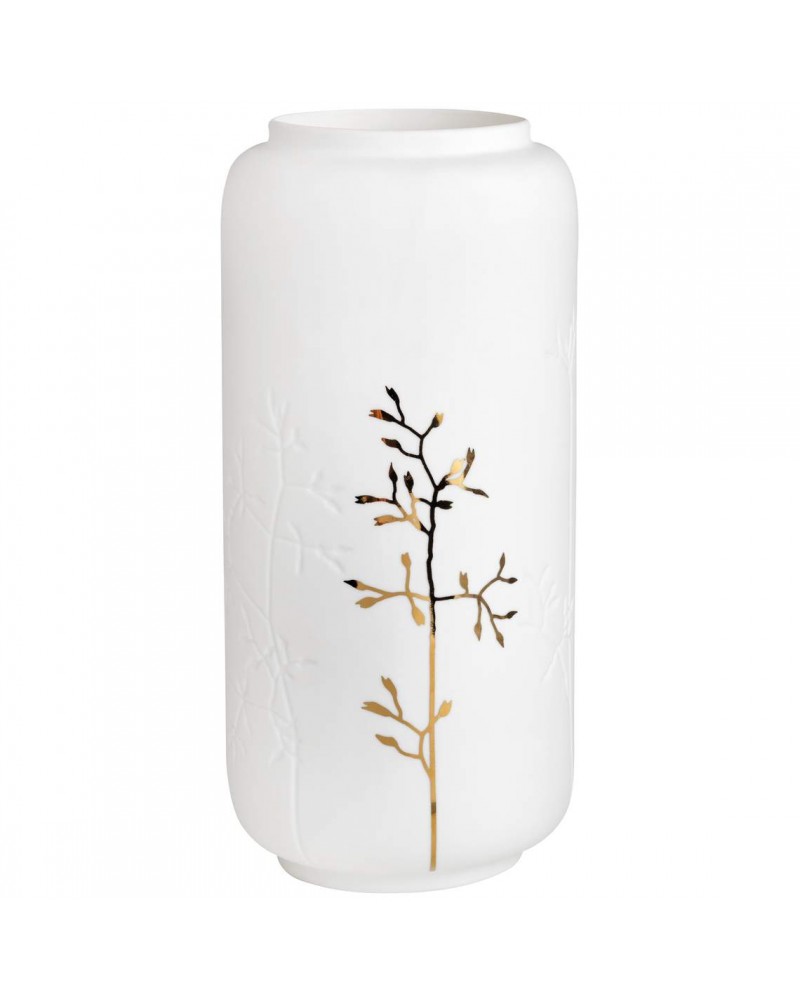 Petit vase en porcelaine - Branche dorée - Rader