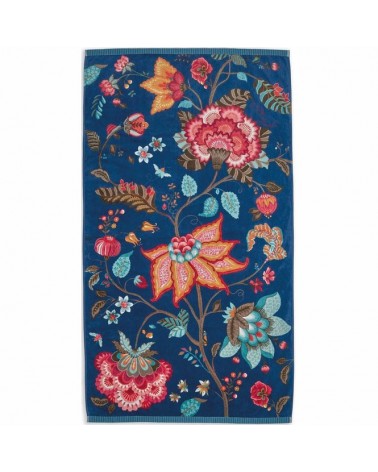 Serviette de plage - Pip Studio - Pip flowers bleu foncé - 100X180cm