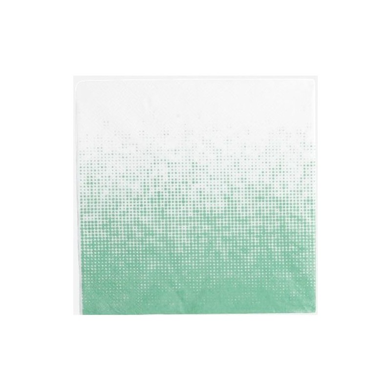 Lot de 20 serviettes de table  - Dégradé de jade - House Doctor