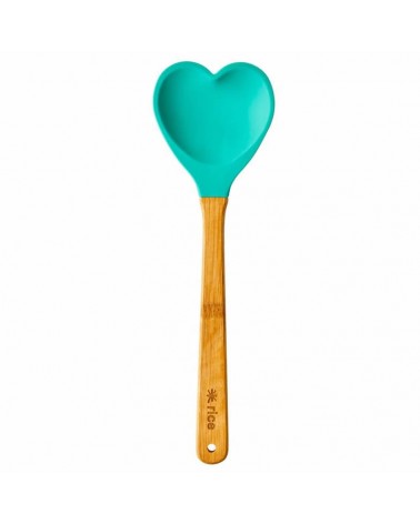 Spatule cœur en silicone - Rice - Turquoise