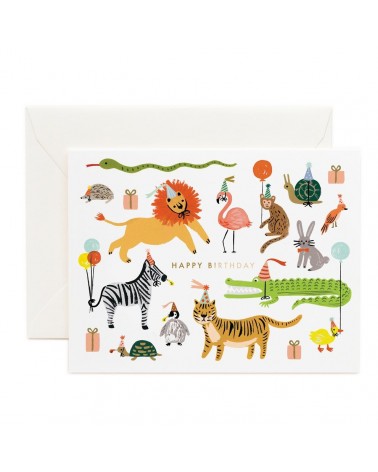 Carte double - Rifle Paper - Party animals