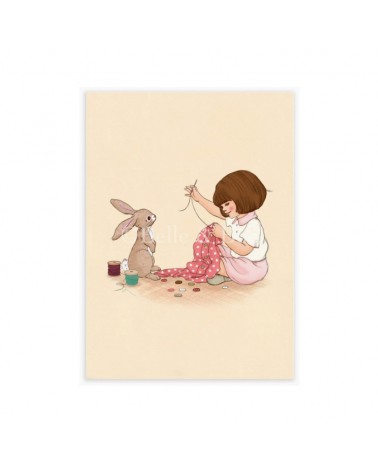 Carte postale - Belle and Boo - Today we sew