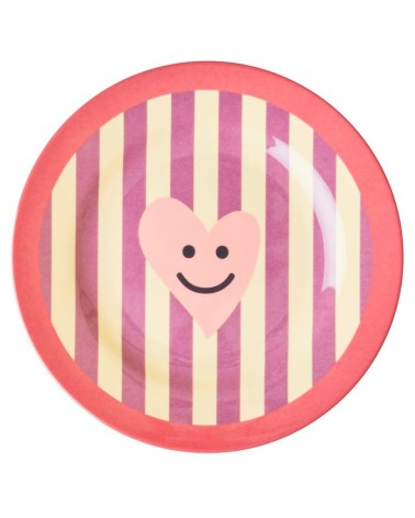 Assiette à dessert - Rice - Smiling heart pink