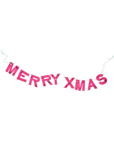 Guirlande raphia  - Rice - Merry Christmas