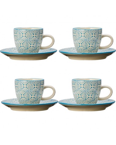 Lot de Tasses et soucoupes expresso Isabella - Bloomingville - Bleu
