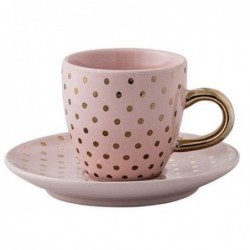 Tasse et soucoupe expresso Henrietta - Bloomingville - Powder gold dots