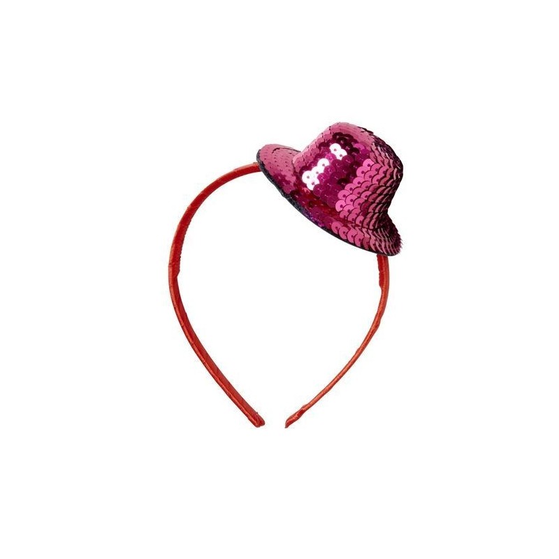 Serre tête - Hairband- Rice - Chapeau paillettes - rose