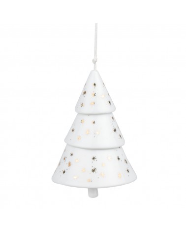 Suspension porcelaine - Cloche sapin - Rader - Etoile d'or