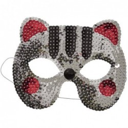 Masque paillettes - Rice - Chat noir