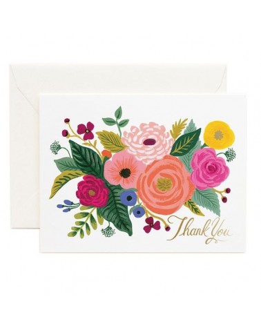 Carte double - Rifle Paper - Juliet rose Thank you