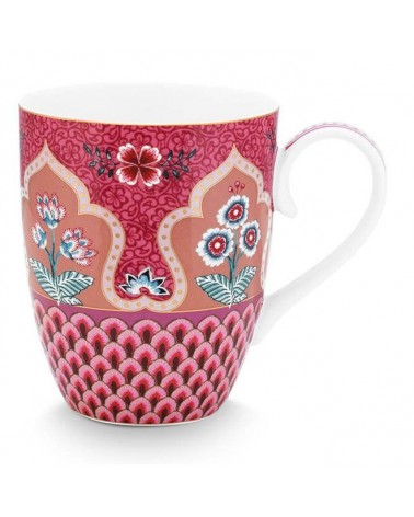 Grand mug - Flower festival - Pip Studio - Dark pink - 350 ml