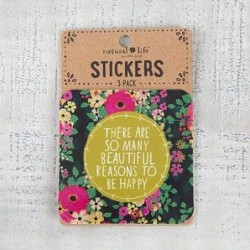 Lot de 3 stickers - Natural Life - Beautiful Reasons