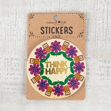 Lot de 3 stickers - Natural Life - Think Happy