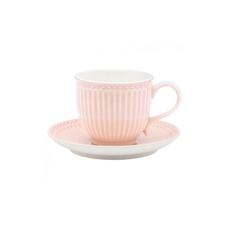 Tasse et soucoupe - Greengate - Alice pale pink