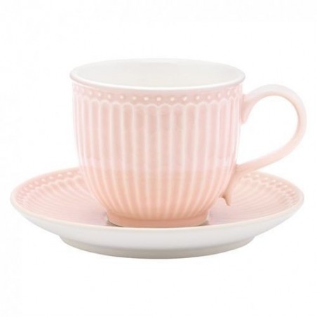 Tasse et soucoupe - Greengate - Alice pale pink