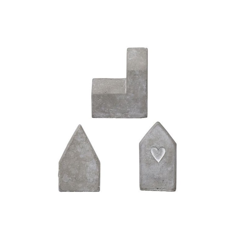 Lot de 3 petites maisons en béton - Rader