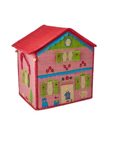 Maison Range jouet - Rice - House - Grand Modèle - toit rouge - BSHOU-LHOU