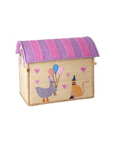 Maison Range jouets - Rice - Party animals - Little hearts - Petit modèle BSHOU-SPAI