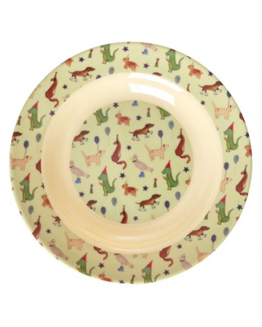 Assiette creuse en Mélamine - Rice - Party animal - Green - KIBOW-ANIG