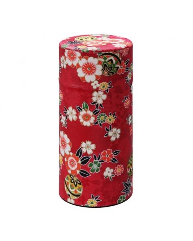 Boîte à thé washi - Tokyo Design - Red flower - 200g
