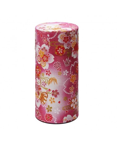 Boîte à thé washi - Tokyo Design - Pink flower - 200g - 17320