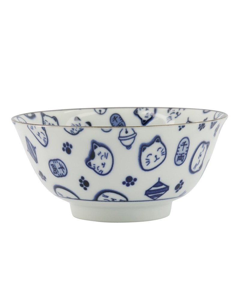 Bol à riz - Tokyo Design - Kawaii Lucky cat - blue - 300ml 16121