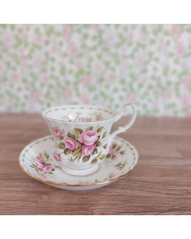 Tasse à thé Vintage - Flower of the month - Royal Albert - Juin- 20 cl