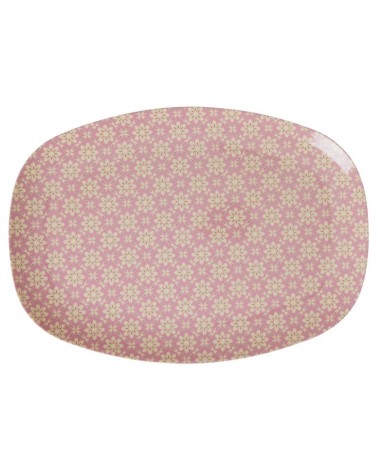 Assiette rectangulaire mélamine - Plateau Rice - Graphic flower print