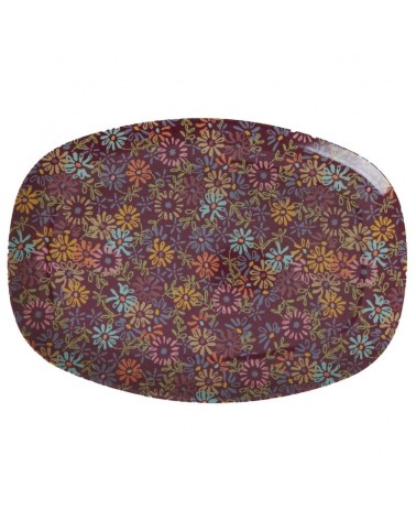 Assiette rectangulaire mélamine - Plateau Rice - Wild Vintage flower