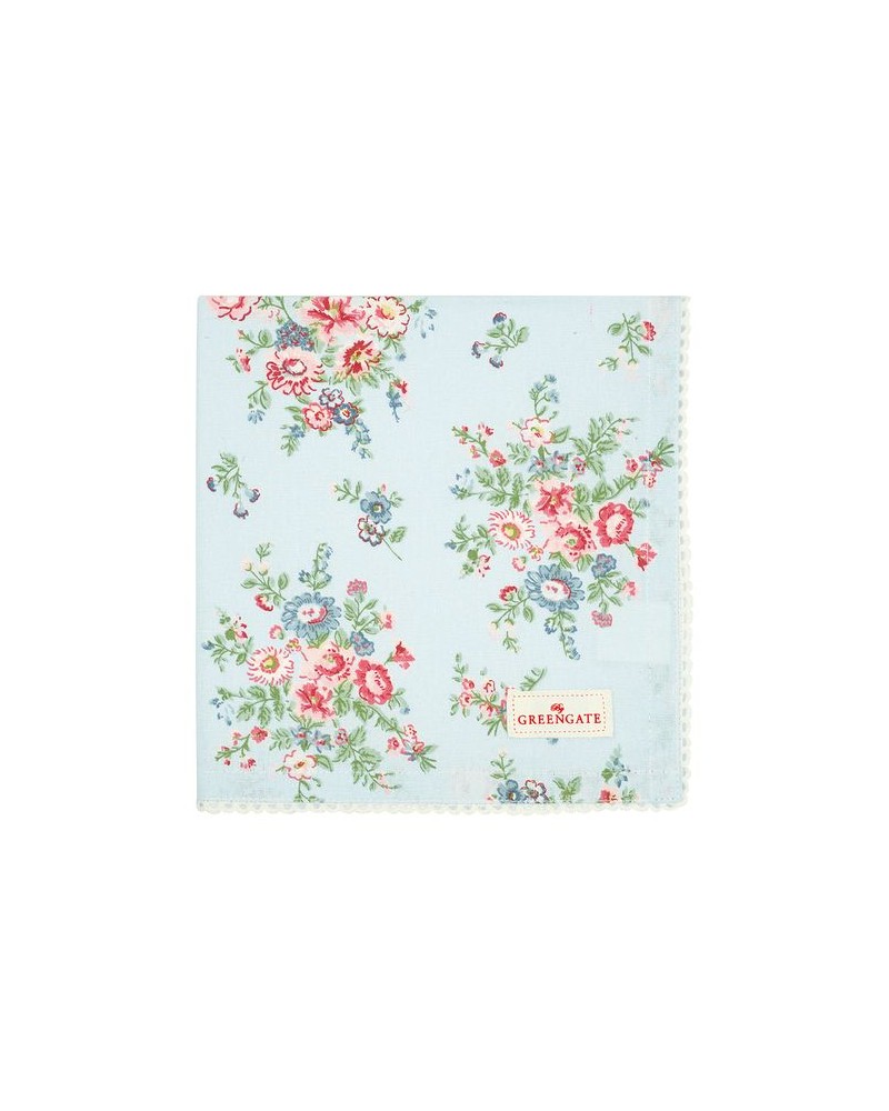 Serviette de table - Greengate - dentelle - Ailis pale blue