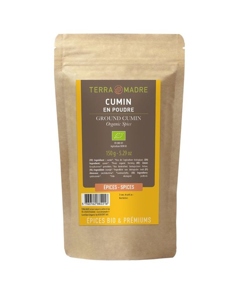 Cumin en poudre - Les Jardins de Gaïa - Grains - Sachet Doypack de