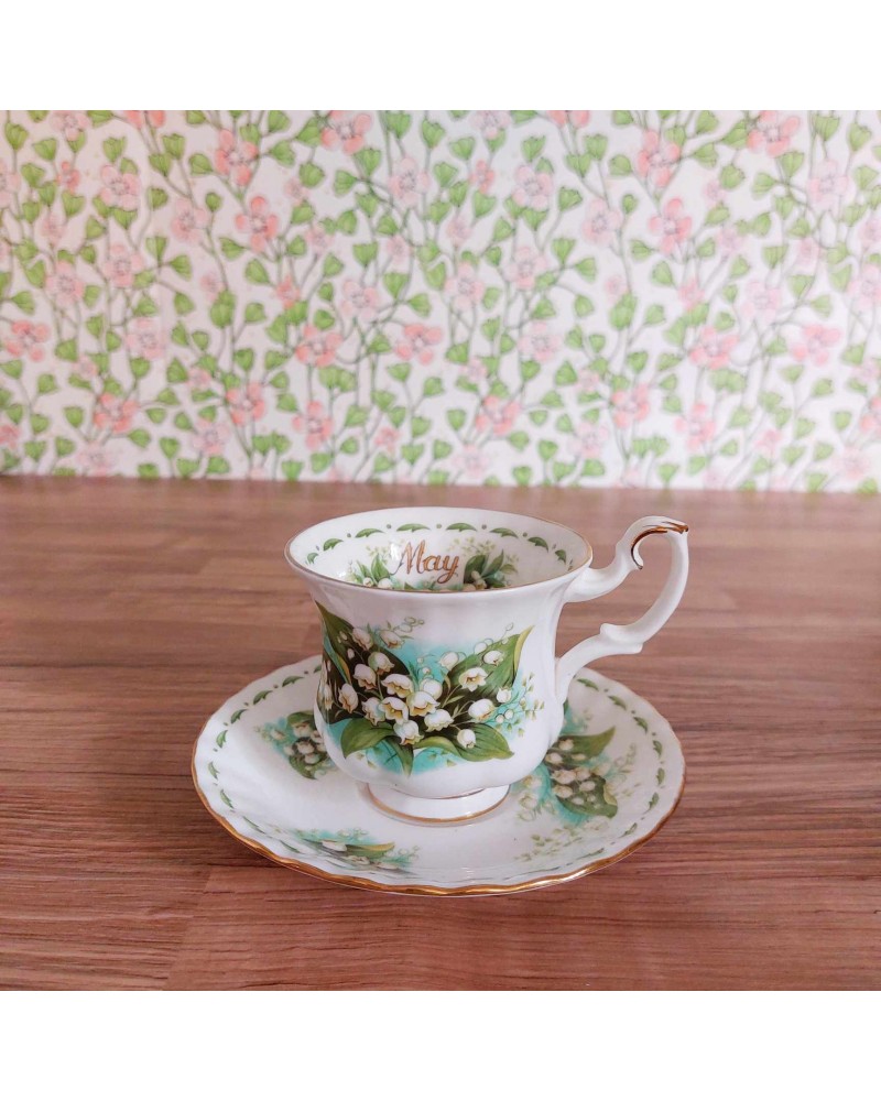 Tasse à café Vintage - Flower of the month - Mai - Royal Albert - 10 cl
