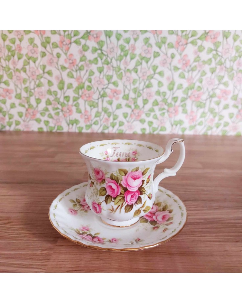 Tasse à café Vintage - Flower of the month - juin - Royal Albert - 10 cl