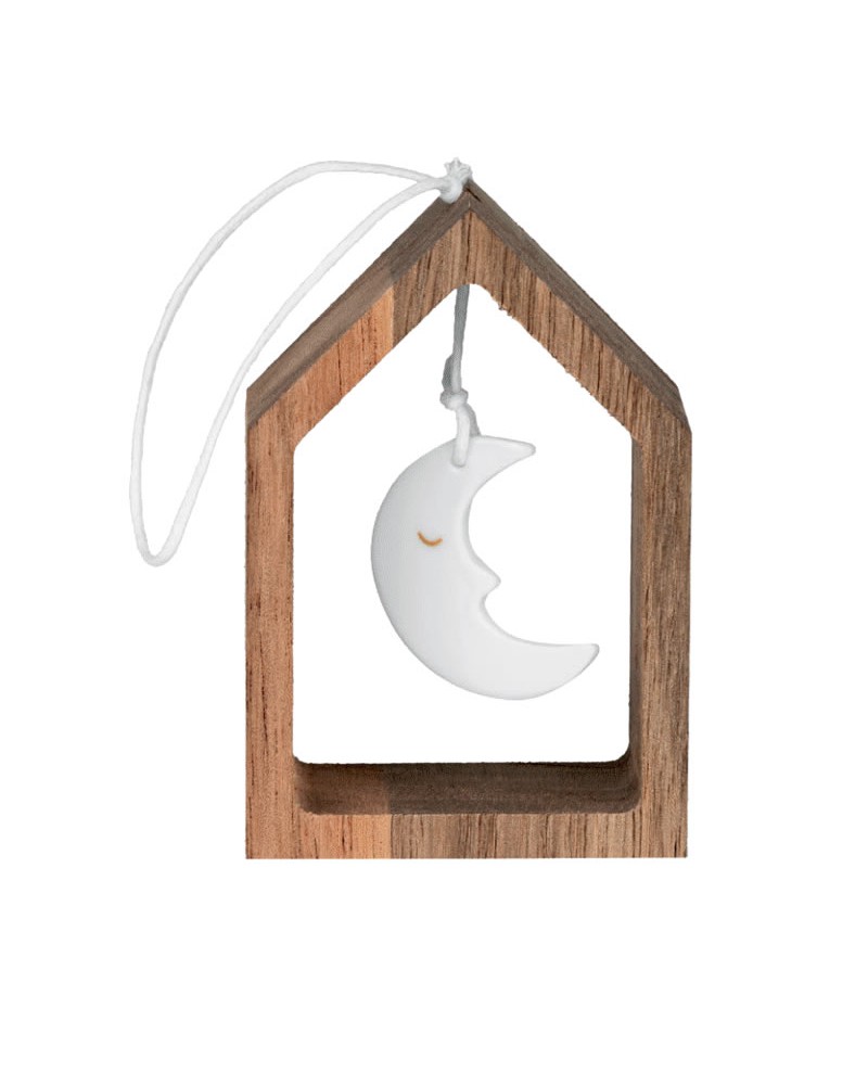 Suspension porcelaine - Maison et lune - Rader - 92123